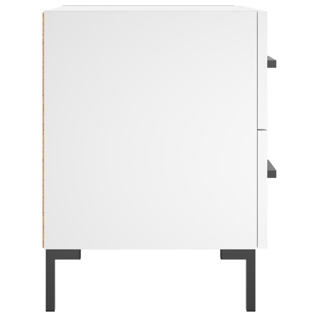 Nattbord 2 stk hvit 40x35x47,5 cm konstruert tre