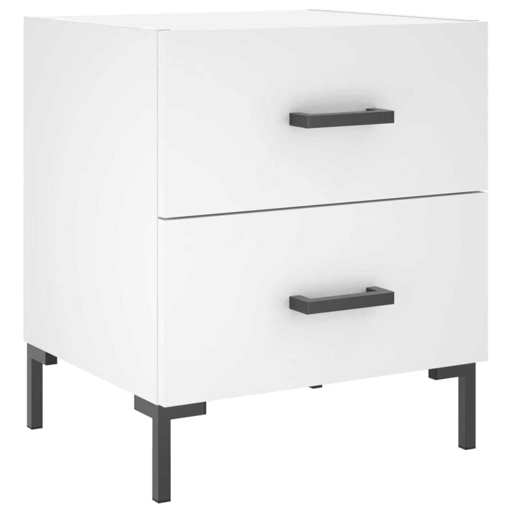 Nattbord 2 stk hvit 40x35x47,5 cm konstruert tre