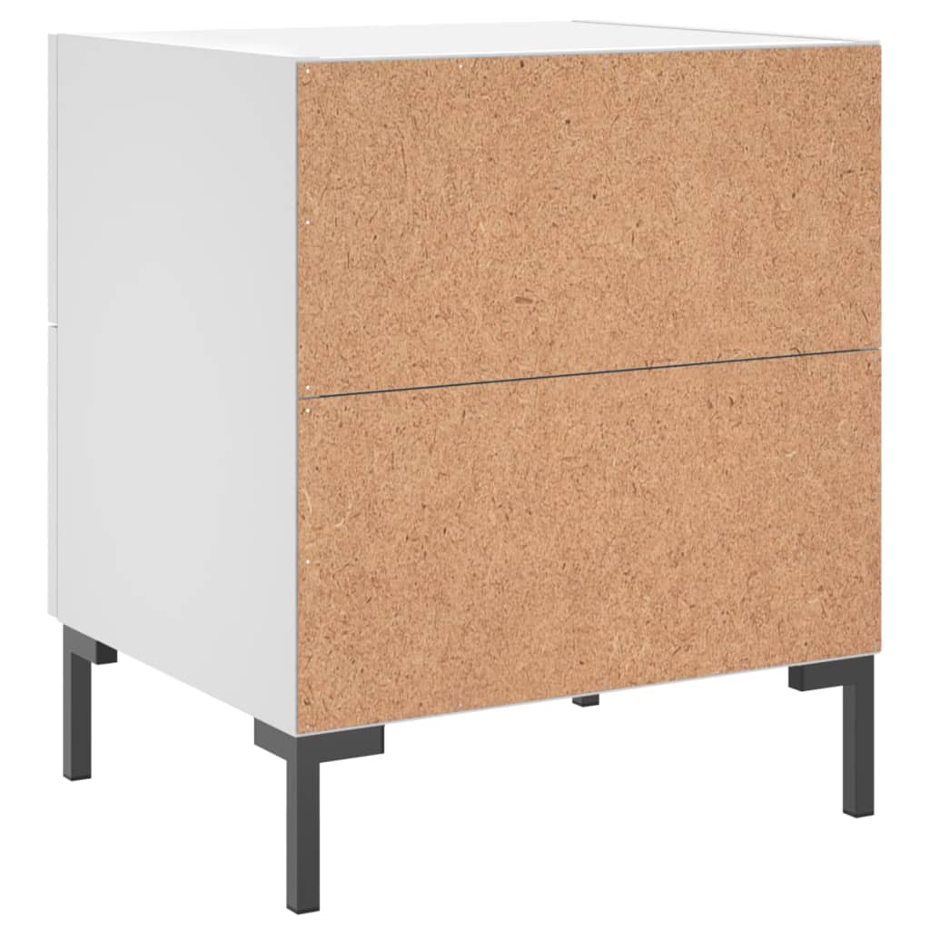 Nattbord 2 stk hvit 40x35x47,5 cm konstruert tre