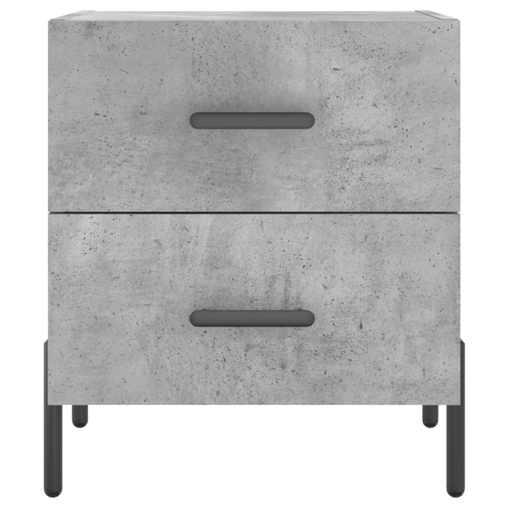Nattbord 2 stk betonggrå 40x35x47,5 cm konstruert tre