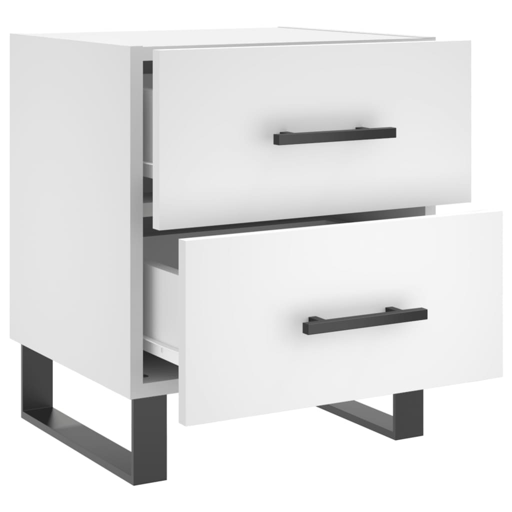 Nattbord hvit 40x35x47,5 cm konstruert tre