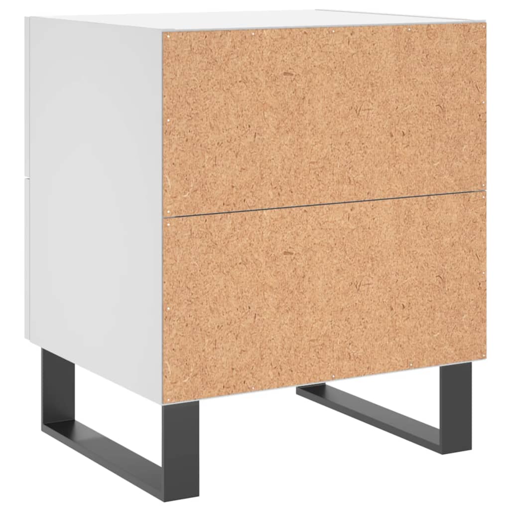 Nattbord hvit 40x35x47,5 cm konstruert tre