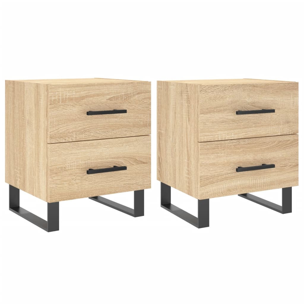 Nattbord 2 stk sonoma eik 40x35x47,5 cm konstruert tre vidaXL