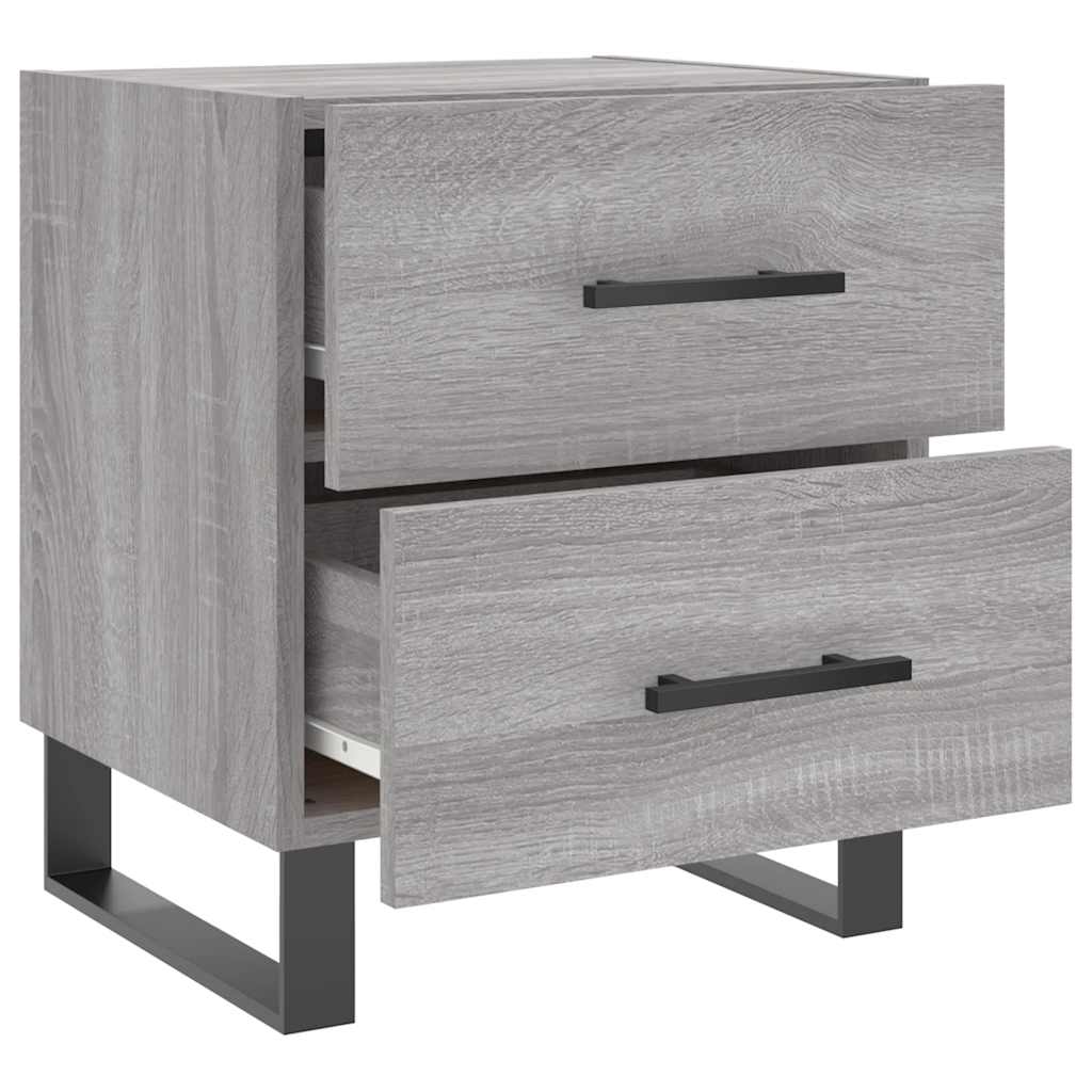 Nattbord 2 stk grå sonoma 40x35x47,5 cm konstruert tre
