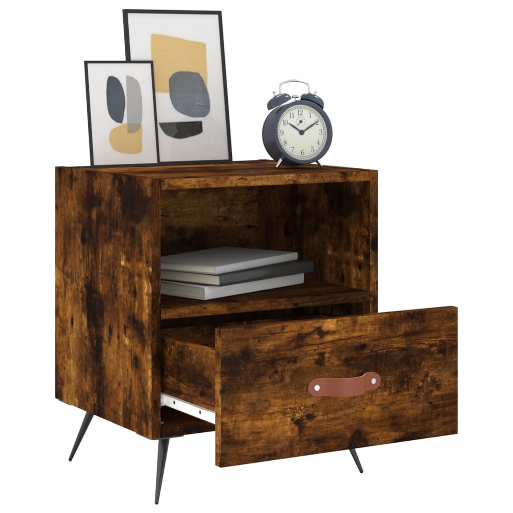 Nattbord røkt eik 40x35x47,5 cm konstruert tre