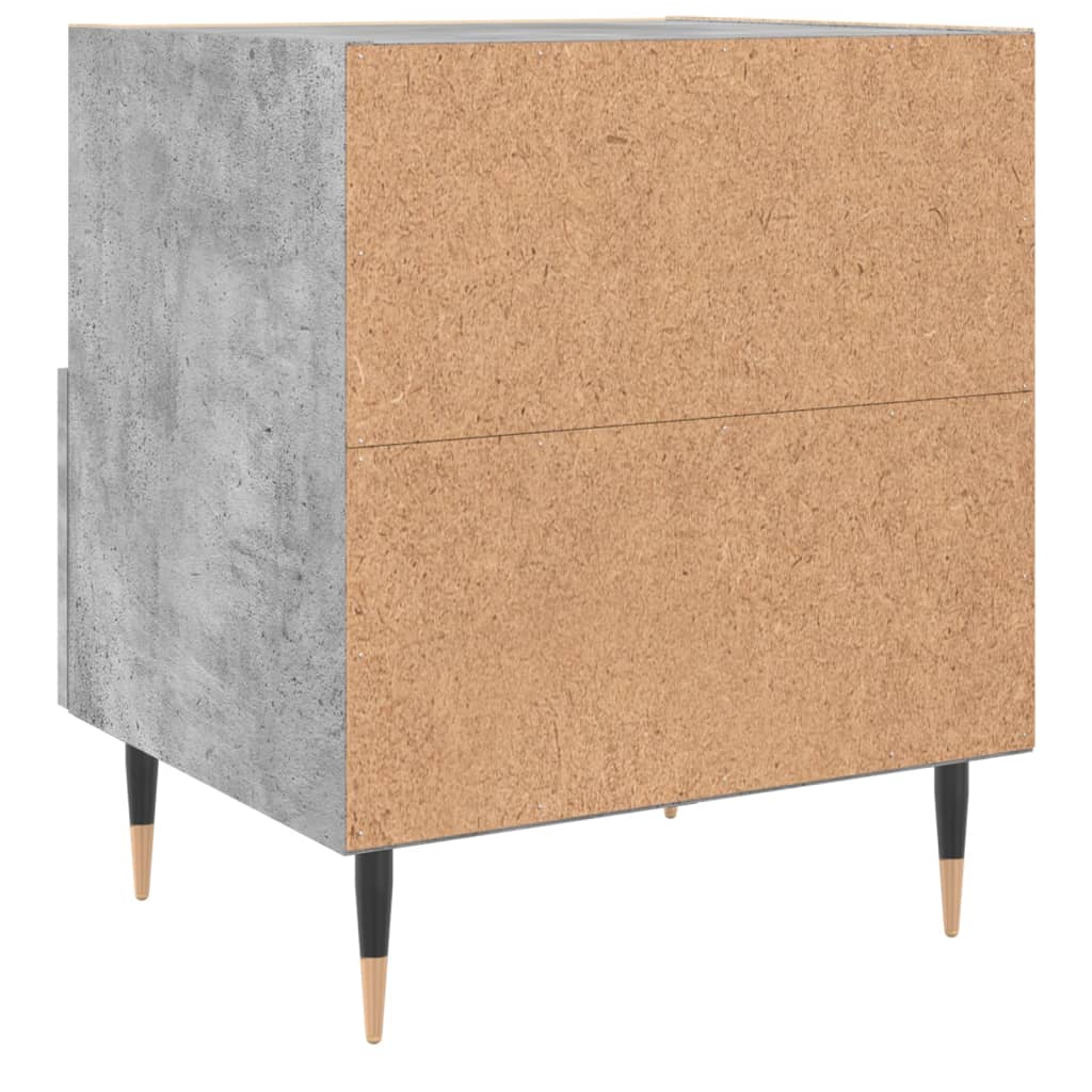 Nattbord 2 stk betonggrå 40x35x47,5 cm konstruert tre vidaXL