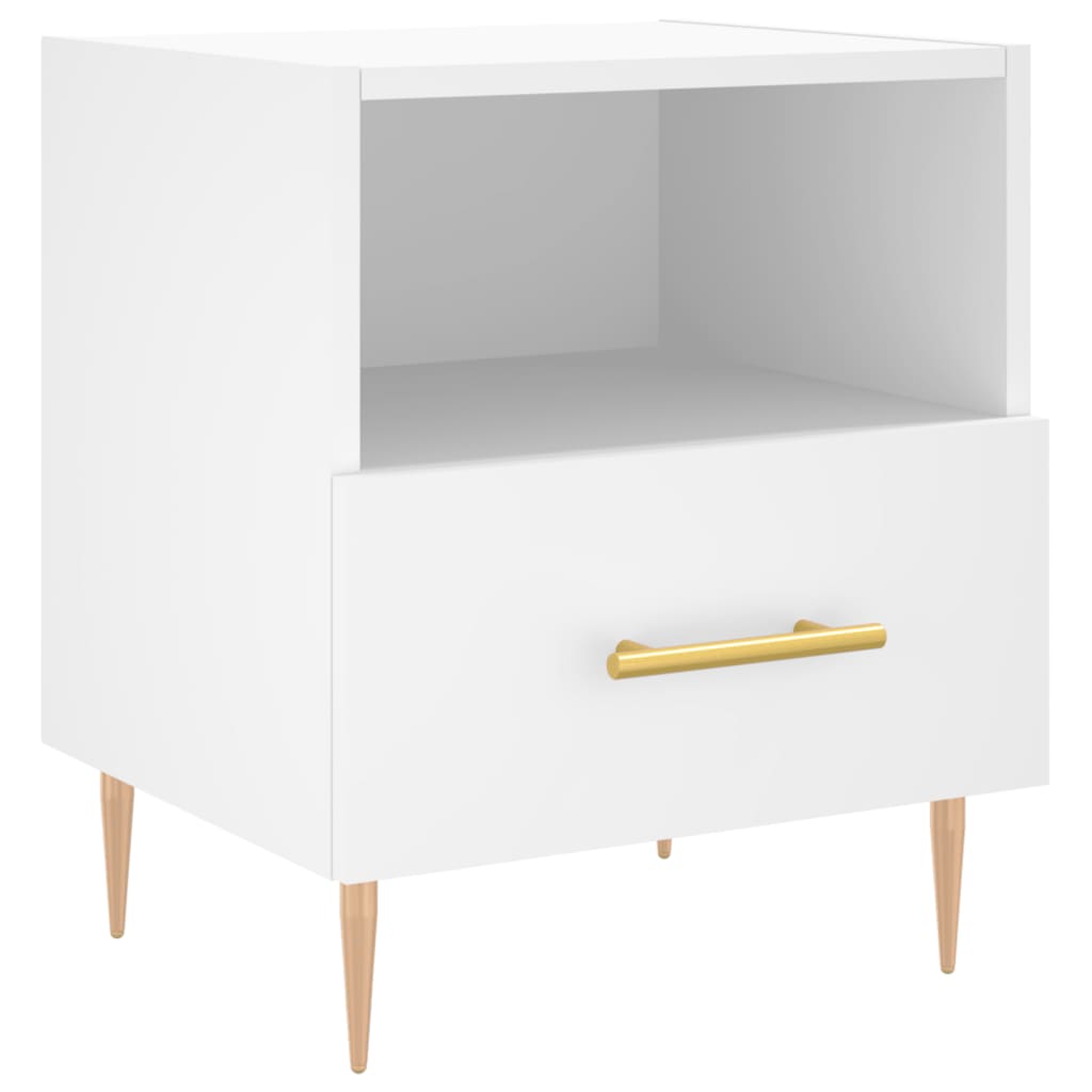 Nattbord 2 stk hvit 40x35x47,5 cm konstruert tre