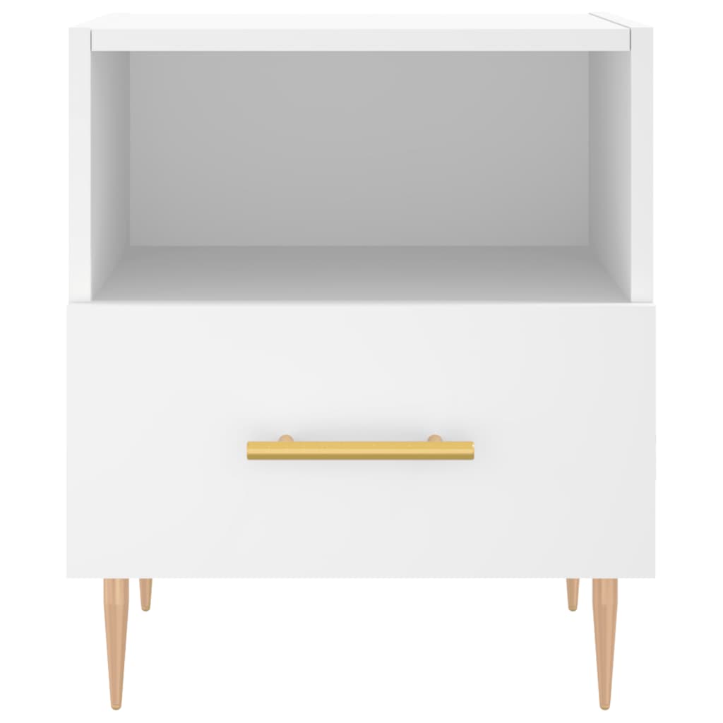Nattbord 2 stk hvit 40x35x47,5 cm konstruert tre