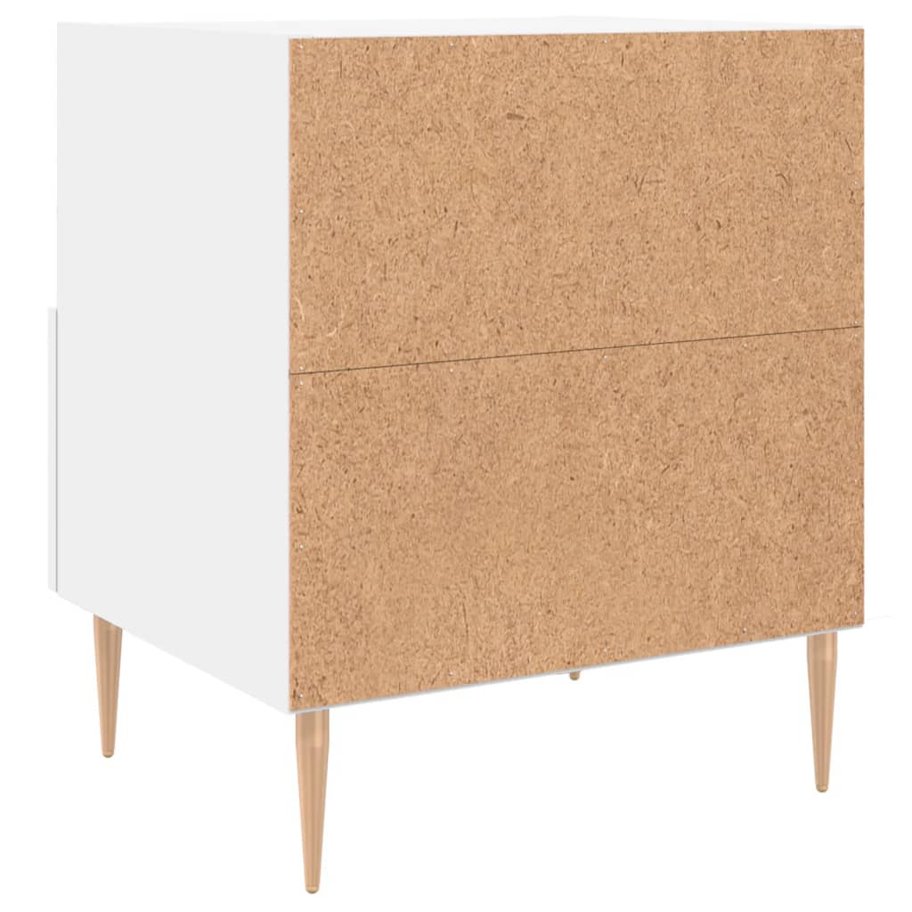 Nattbord 2 stk hvit 40x35x47,5 cm konstruert tre