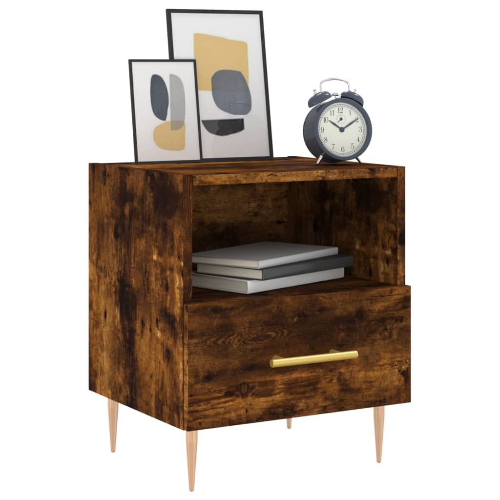 Nattbord røkt eik 40x35x47,5 cm konstruert tre