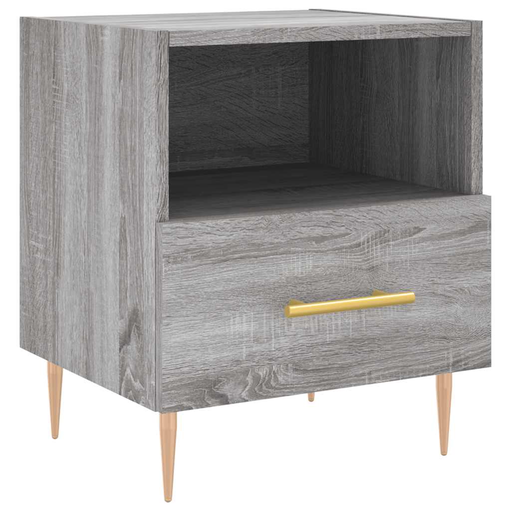 Nattbord 2 stk grå sonoma 40x35x47,5 cm konstruert tre