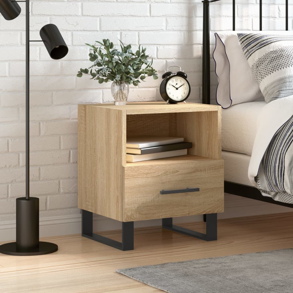 Nattbord sonoma eik 40x35x47,5 cm konstruert tre