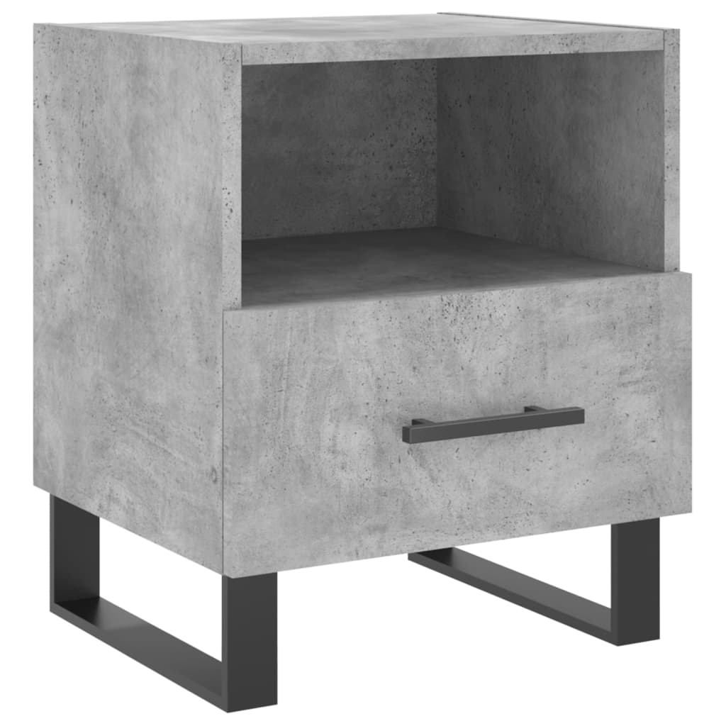 Nattbord betonggrå 40x35x47,5 cm konstruert tre vidaXL