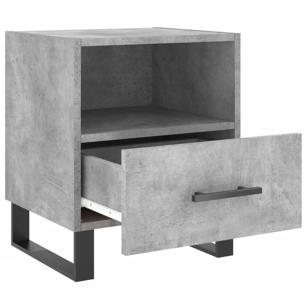 Nattbord betonggrå 40x35x47,5 cm konstruert tre vidaXL