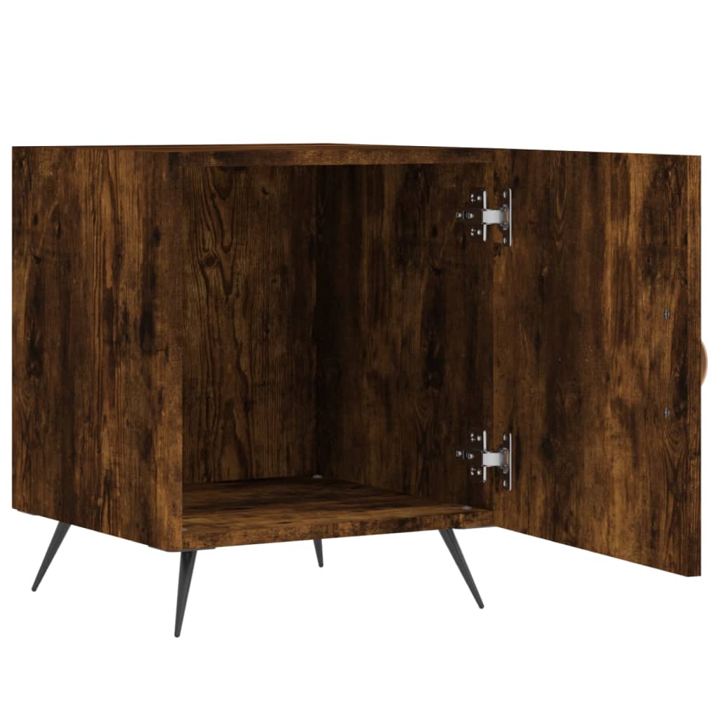 Nattbord 2 stk røkt eik 40x40x50 cm konstruert tre