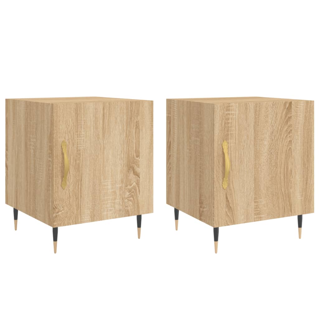 Nattbord 2 stk sonoma eik 40x40x50 cm konstruert tre