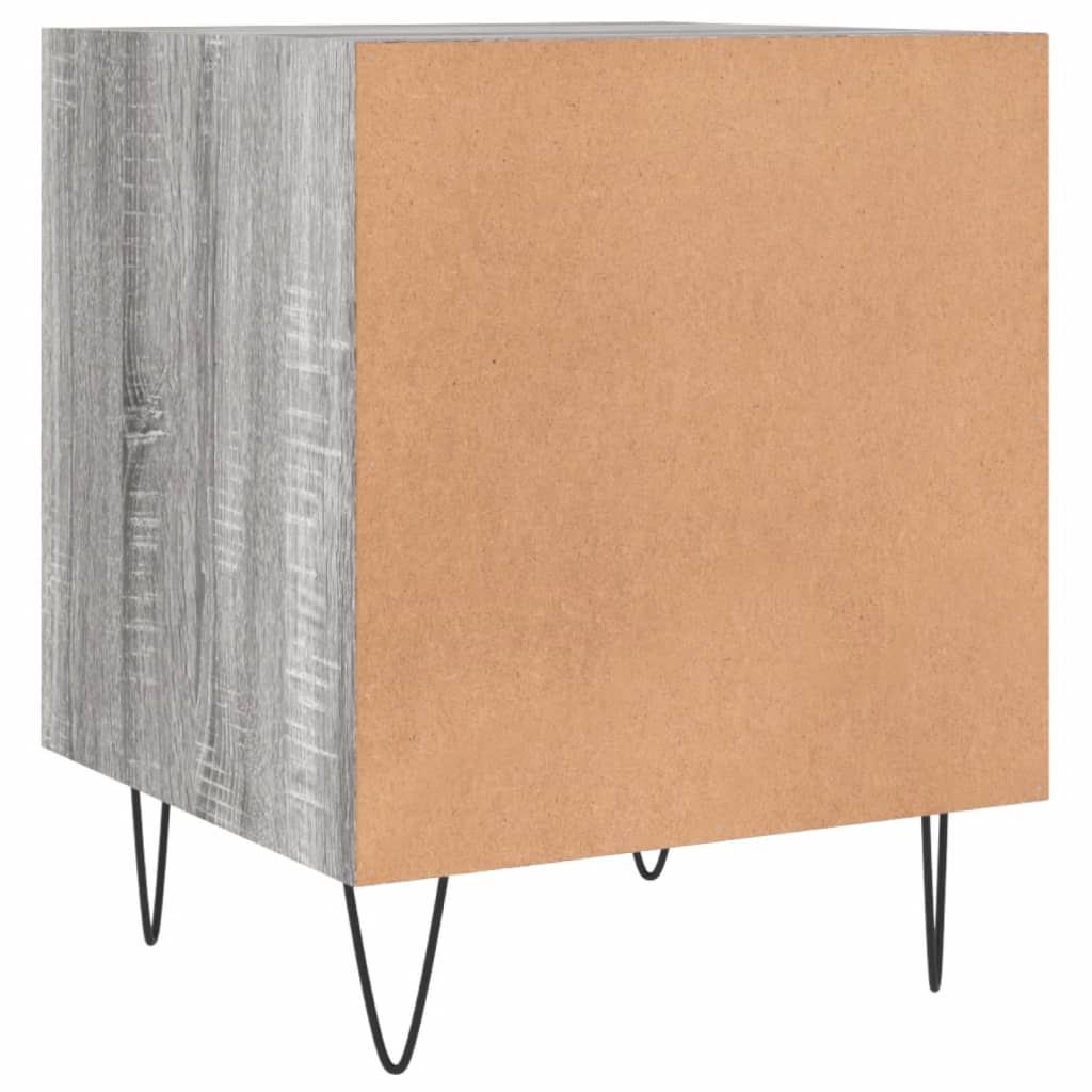 Nattbord grå sonoma 40x40x50 cm konstruert tre