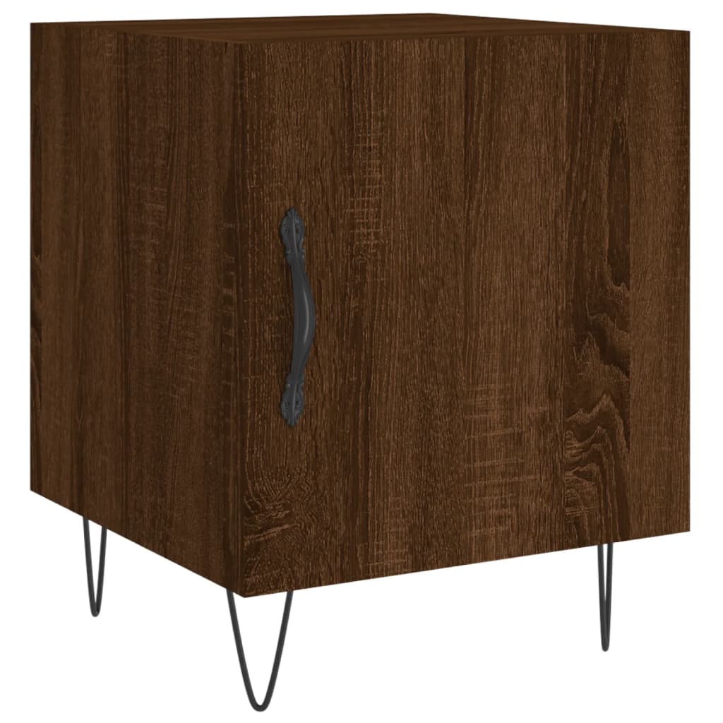 Nattbord brun eik 40x40x50 cm konstruert tre