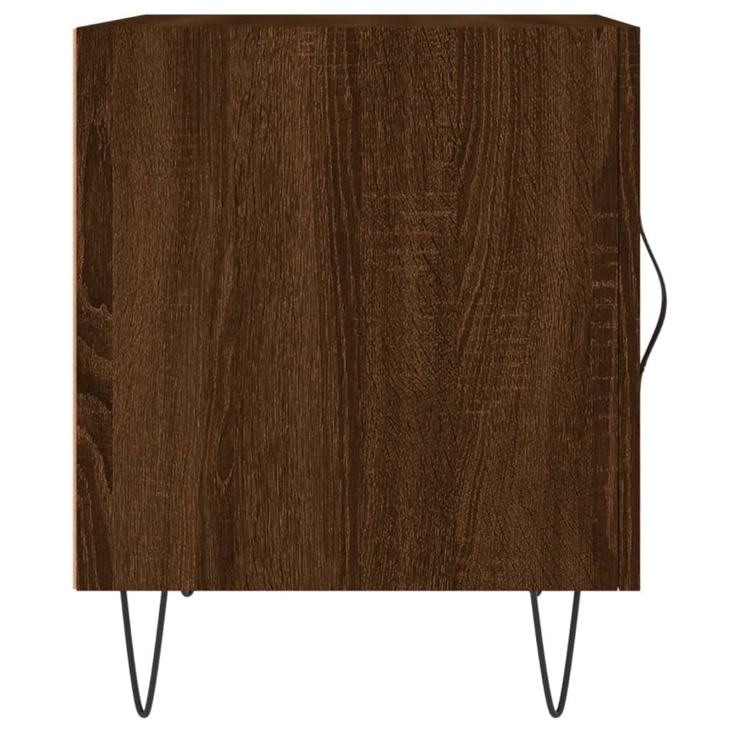 Nattbord brun eik 40x40x50 cm konstruert tre