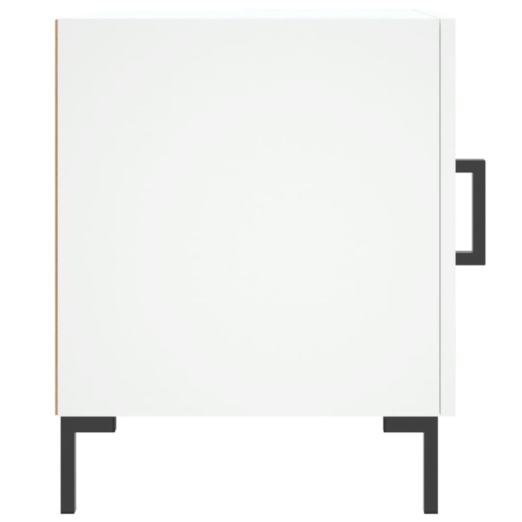 Nattbord hvit 40x40x50 cm konstruert tre