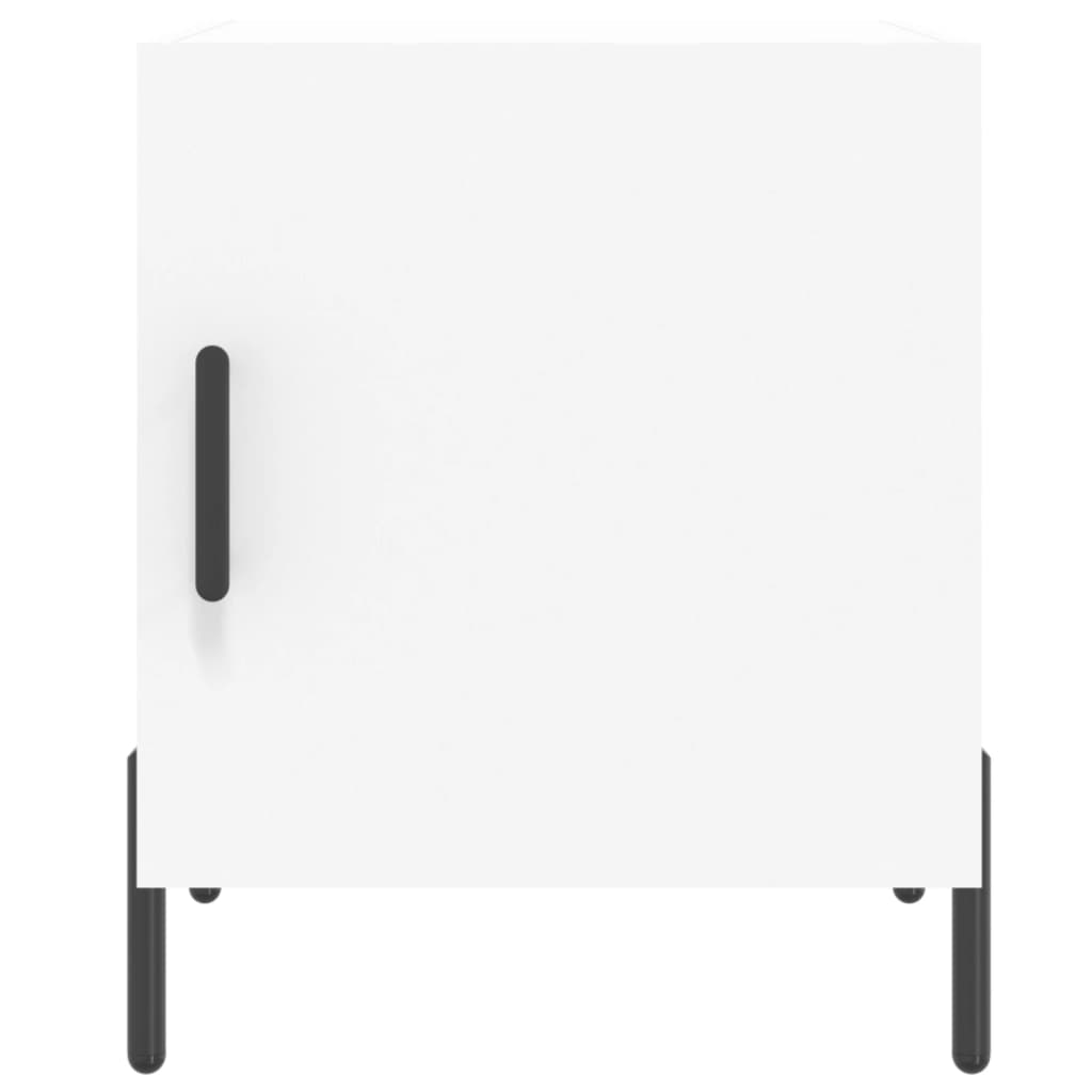 Nattbord hvit 40x40x50 cm konstruert tre