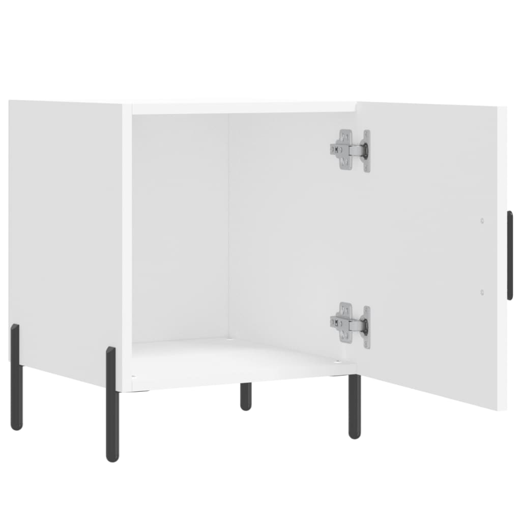 Nattbord 2 stk hvit 40x40x50 cm konstruert tre