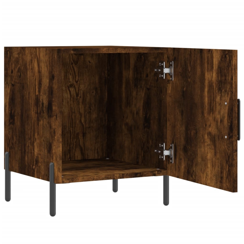 Nattbord 2 stk røkt eik 40x40x50 cm konstruert tre