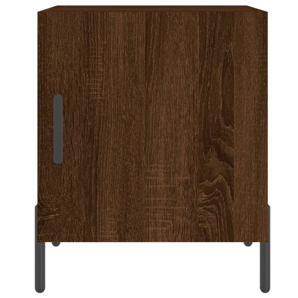 Nattbord 2 stk brun eik 40x40x50 cm konstruert tre