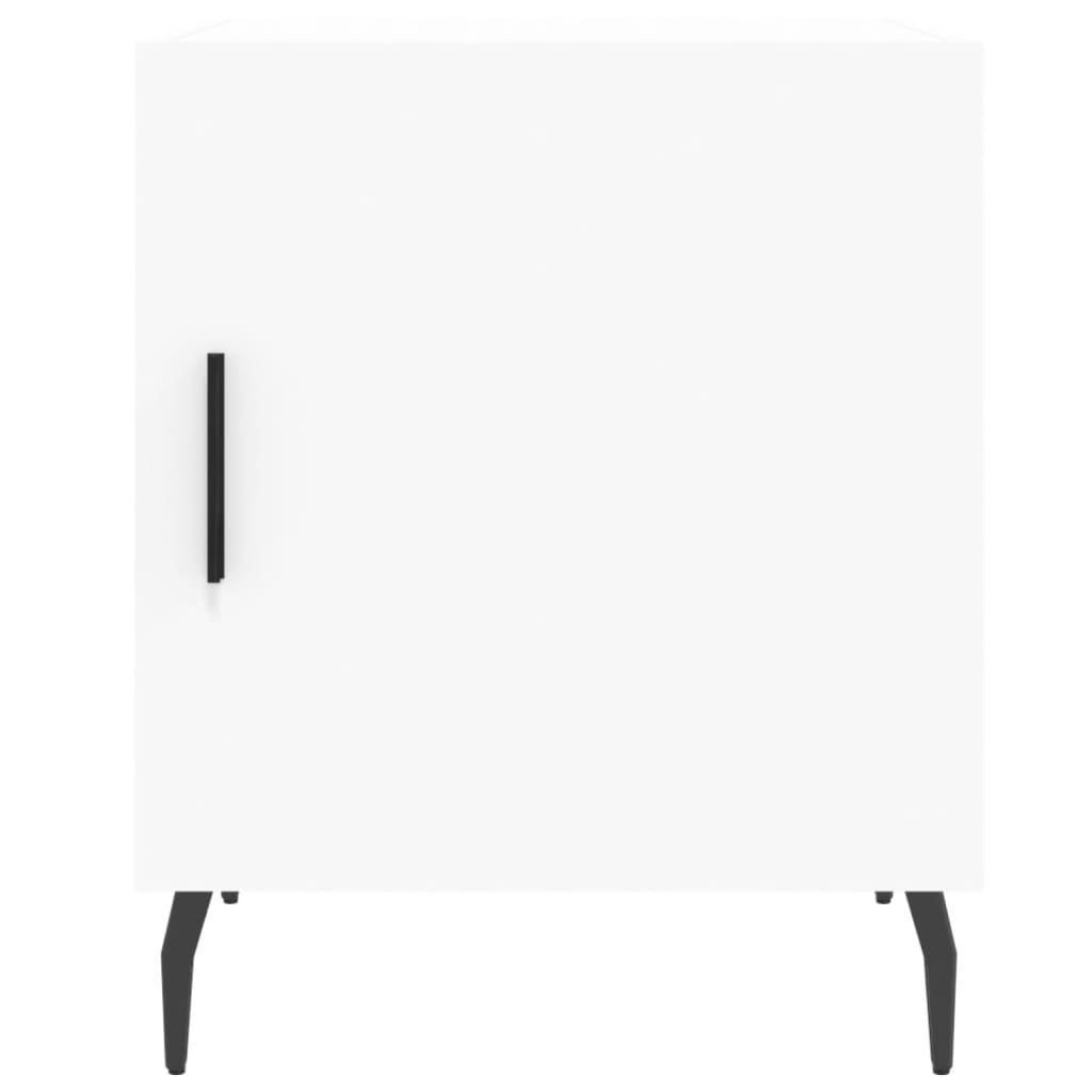 Nattbord hvit 40x40x50 cm konstruert tre
