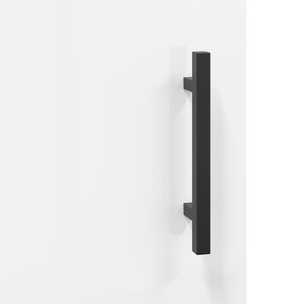 Nattbord høyglans hvit 40x40x50 cm konstruert tre