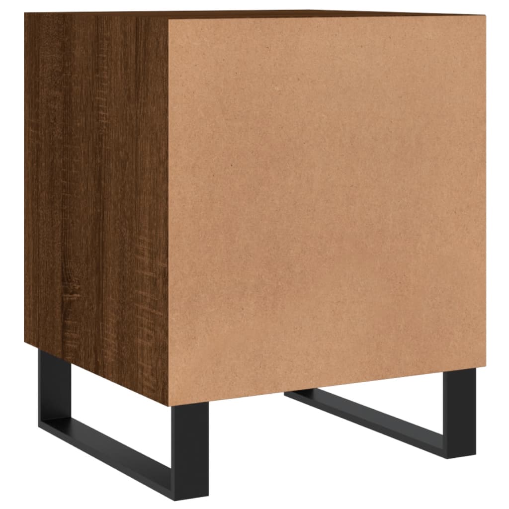 Nattbord brun eik 40x40x50 cm konstruert tre