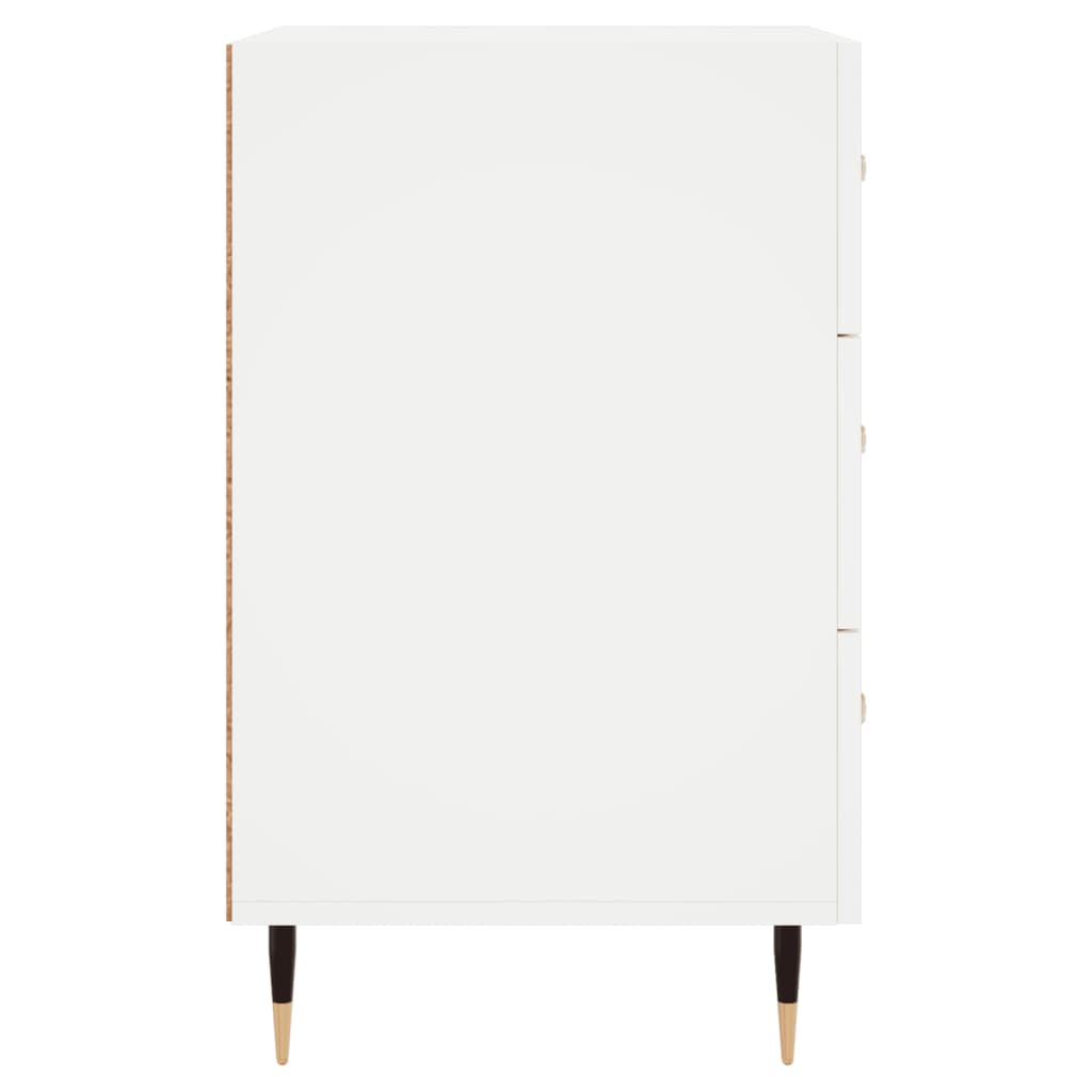 Nattbord hvit 40x40x66 cm konstruert tre