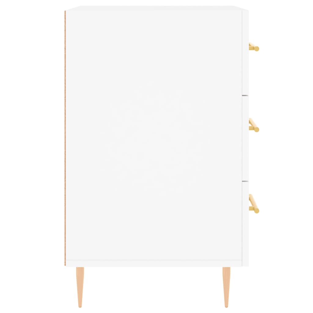 Nattbord hvit 40x40x66 cm konstruert tre