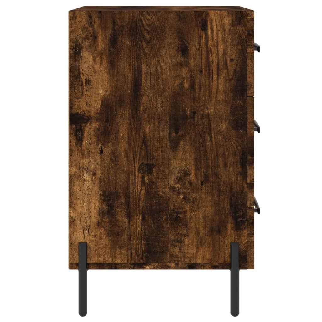 Nattbord røkt eik 40x40x66 cm konstruert tre