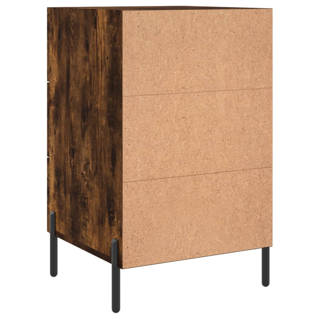 Nattbord røkt eik 40x40x66 cm konstruert tre