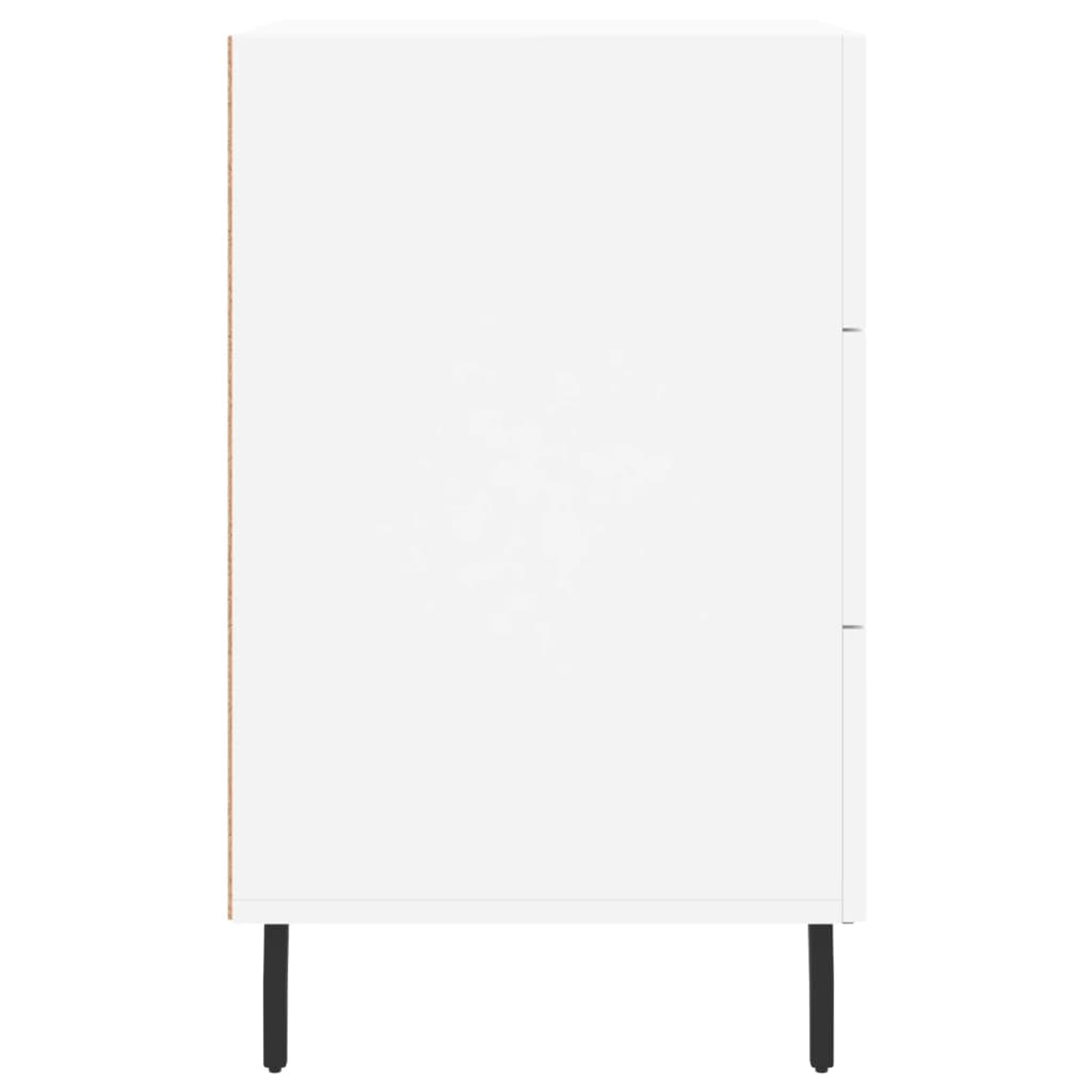 Nattbord hvit 40x40x66 cm konstruert tre