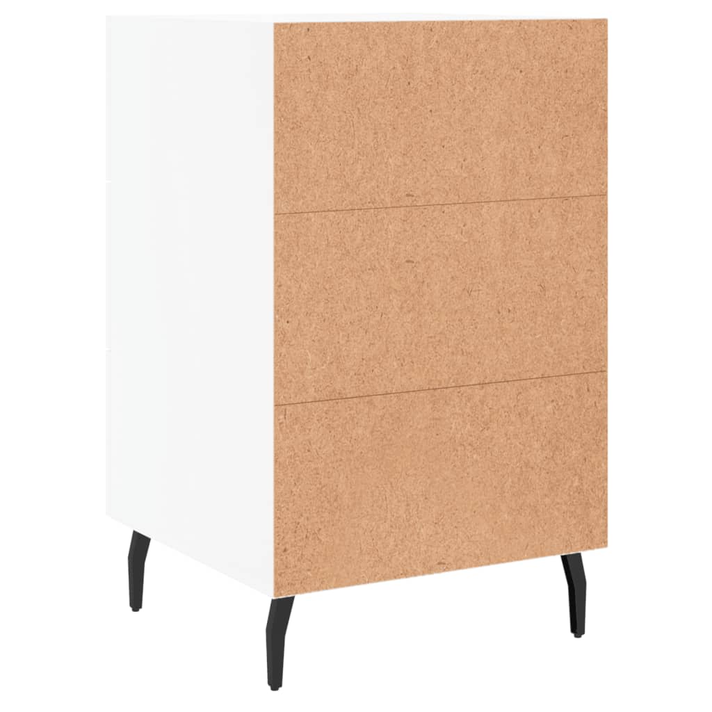Nattbord hvit 40x40x66 cm konstruert tre