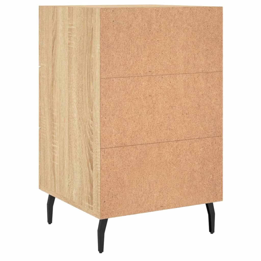 Nattbord sonoma eik 40x40x66 cm konstruert tre