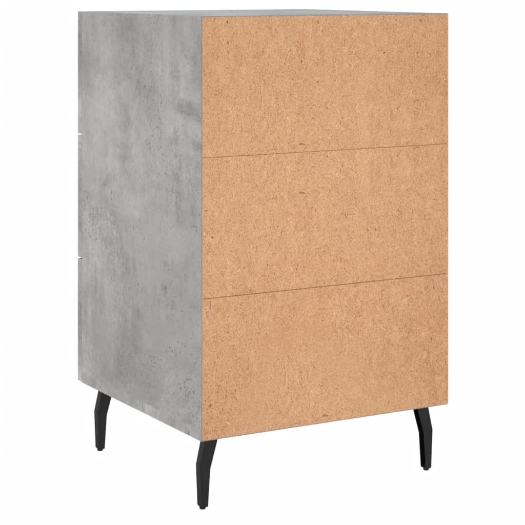 Nattbord betonggrå 40x40x66 cm konstruert tre