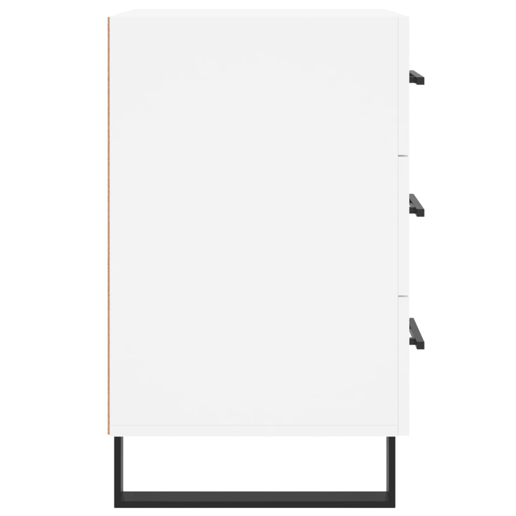 Nattbord hvit 40x40x66 cm konstruert tre