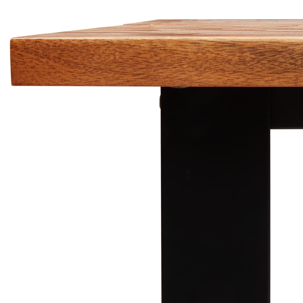 Spisebord med naturlig kant 160x80x75 cm heltre akasie