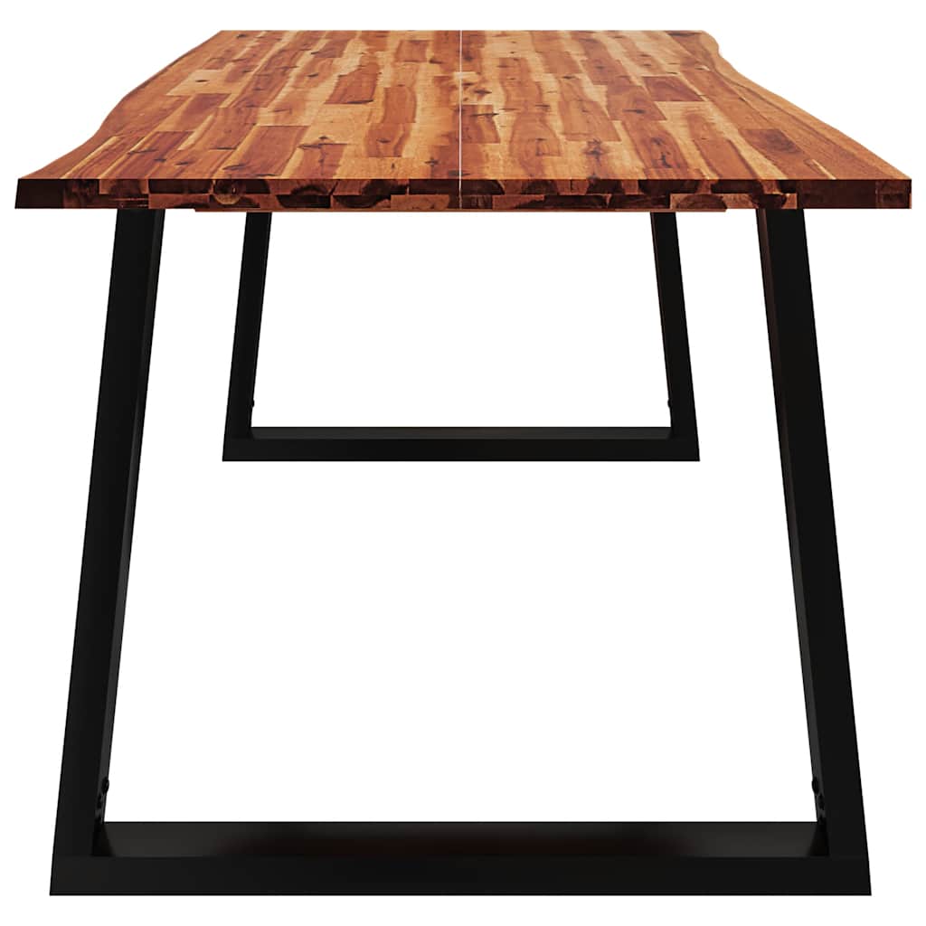 Spisebord med naturlig kant 180x90x75 cm heltre akasie