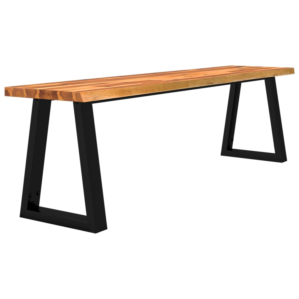 Benk med naturlig kant 160 cm heltre akasie