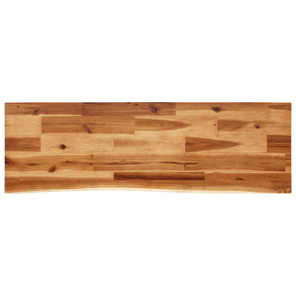 Konsollbord med naturlig kant 110x35x80 cm heltre akasie