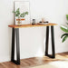 Konsollbord med naturlig kant 110x35x80 cm heltre akasie