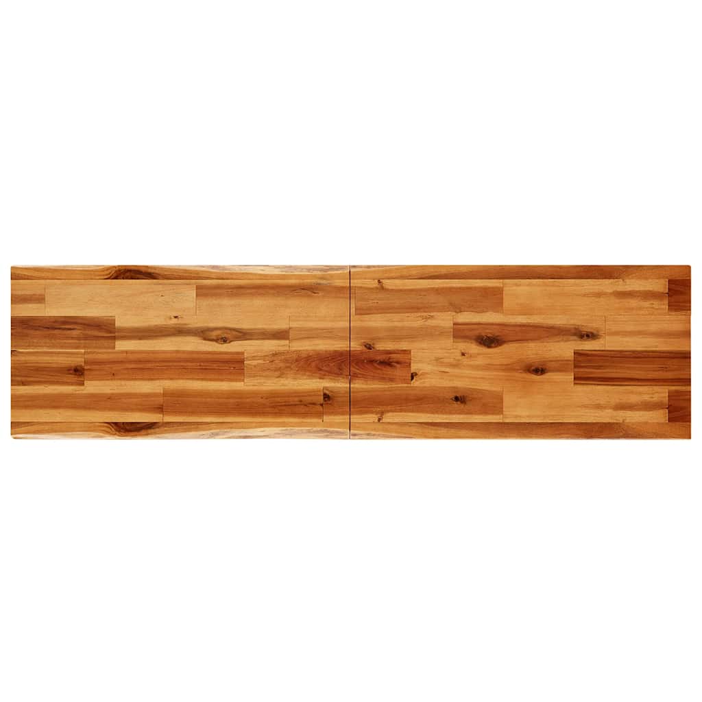 Konsollbord med naturlig kant 140x40x80 cm heltre akasie