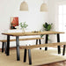 Spisebord 200x90x75 cm heltre akasie