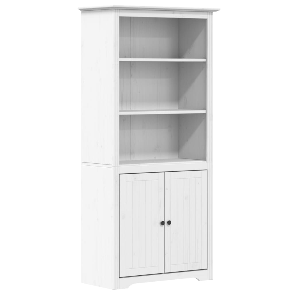 Bokhylle BODO hvit 82x40x173 cm heltre furu