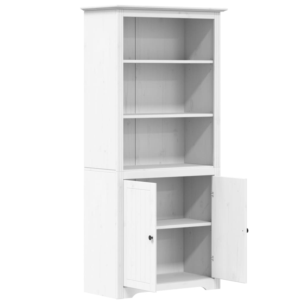 Bokhylle BODO hvit 82x40x173 cm heltre furu