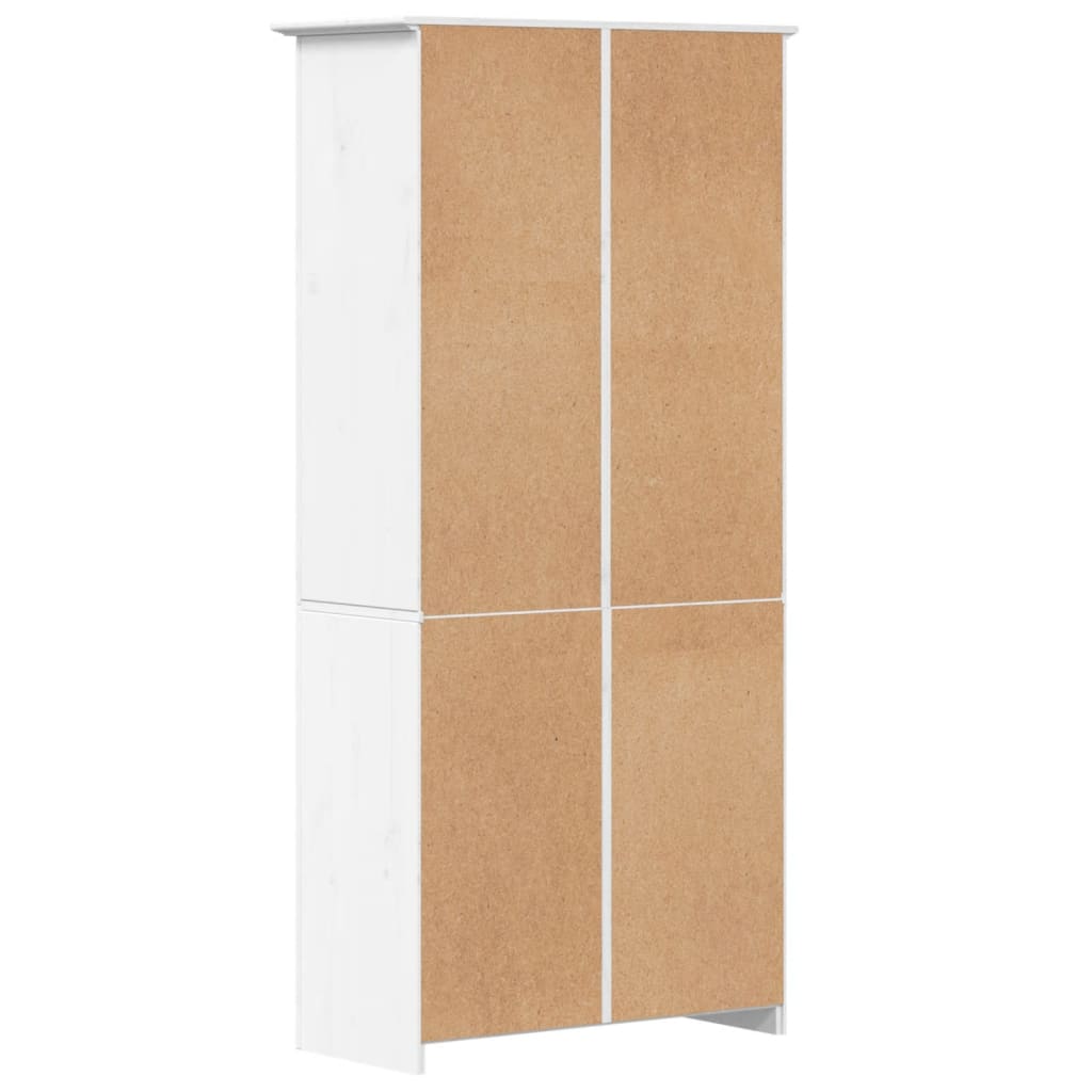 Bokhylle BODO hvit 82x40x173 cm heltre furu